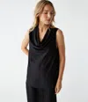 Michael Stars Mitzi Cowl Neck Top In Black