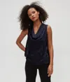 Michael Stars Mitzi Cowl Neck Top In Nocturnal