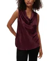 Michael Stars Mitzi Cowl Neck Top In Beetroot