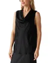 Michael Stars Mitzi Cowl Neck Top In Black