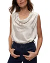 Michael Stars Mitzi Cowl Neck Top In Cement