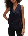 Michael Stars Mitzi Cowl Neck Top In Nocturnal