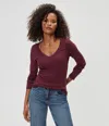 Michael Stars Molly V-neck Tee In Beetroot