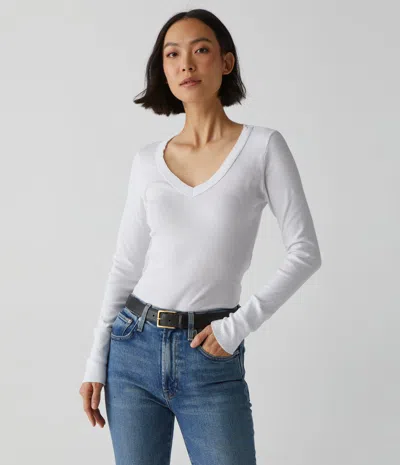 Michael Stars Molly V-neck Tee In Chk