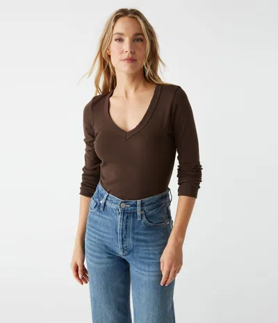 Michael Stars Molly V-neck Tee In Java