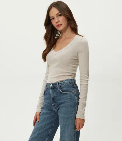 Michael Stars Dinah Thermal V-neck In Green