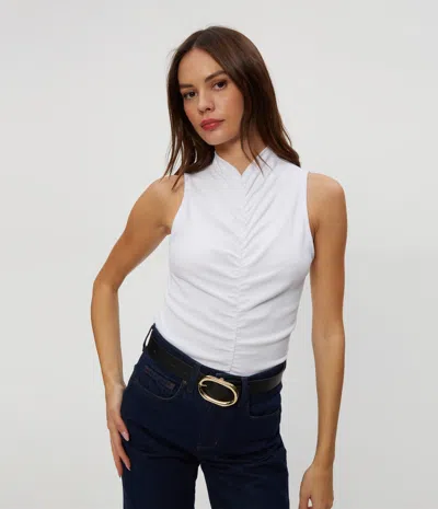 Michael Stars Monet Ruched Front Tank In White