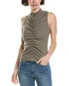 Michael Stars Monet Ruched Tank In Olive
