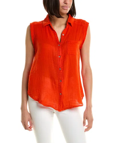 Michael Stars Monique Button-down Tank In Red