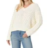 Michael Stars Murphy V-neck Sweater In Chalk In White