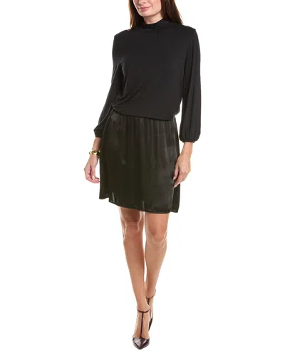 Michael Stars Myla Mock Neck 2-fer Mini Dress In Multi