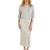 Michael Stars Nadia 2 In One Satin Dress In Cement In Beige