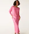 Michael Stars Nadia Mixed Fabric Satin Dress In Bert
