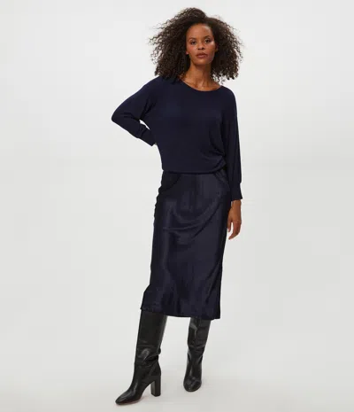 Michael Stars Nadia Mixed Fabric Satin Dress In Gray