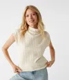 Michael Stars Nara Mock Neck Top In Chalk