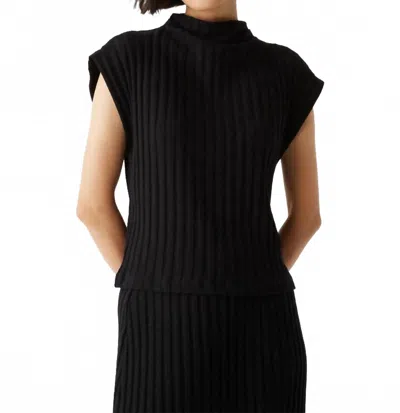 Michael Stars Nara Mock Neck Top In Black