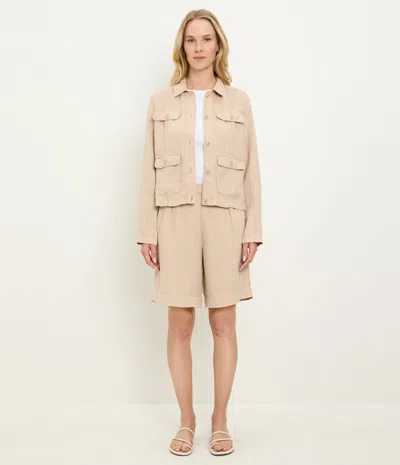 Michael Stars Nash Linen Jacket In Neutral