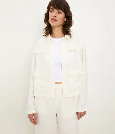 Michael Stars Nash Lady Like Jacket In Parchment In White