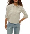 Michael Stars Nat Collar Shirt In Windchime