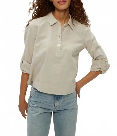 Michael Stars Nat Collar Shirt In Windchime