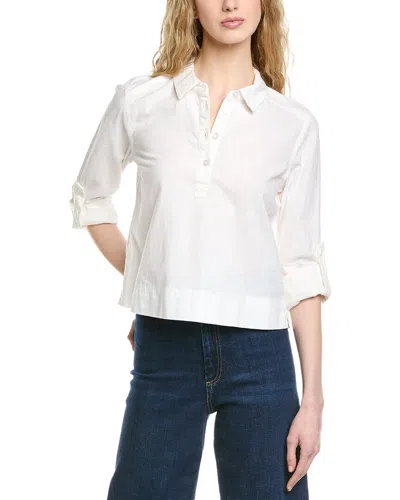 Michael Stars Nat Linen-blend Shirt In White