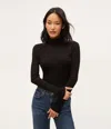 Michael Stars Nessa Shine Turtleneck In Black