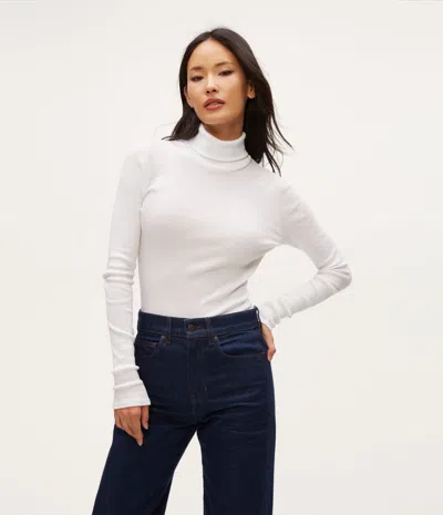 Michael Stars Nessa Shine Turtleneck In White