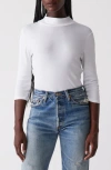 Michael Stars Gail Ribbed Turtleneck In White