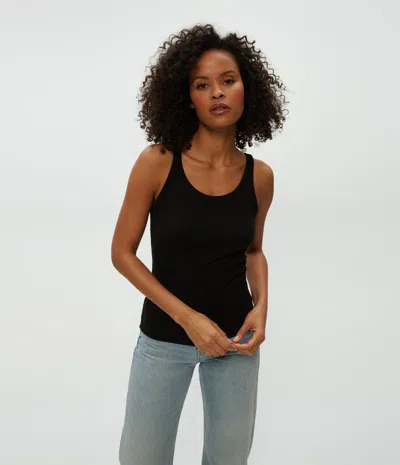 Michael Stars Nicole Shine Tank In Black