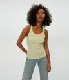 Michael Stars Nicole Shine Tank In Lemonade
