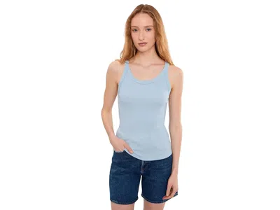 Michael Stars Nicole Wide Crew Tank Top In Blue