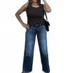 Michael Stars Nicole Wide Crew Tank Top In Java In Black
