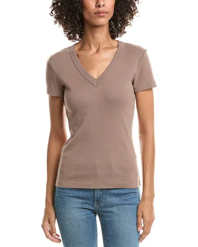 Michael Stars Nikki V-neck T-shirt In Brown