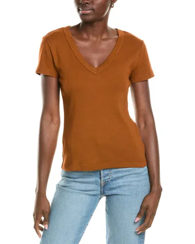 Michael Stars Nikki V-neck T-shirt In Red