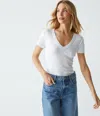 Shop Michael Stars Nikki V-neck Tee In Seacrest
