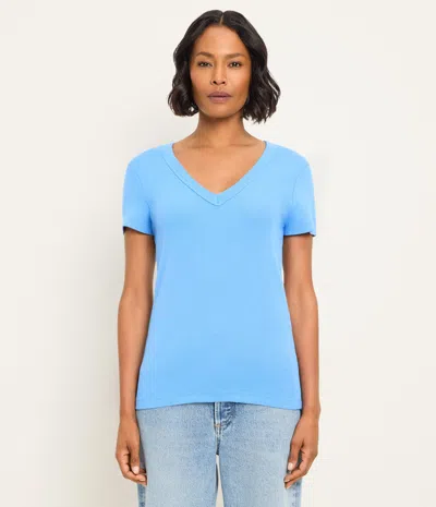 Michael Stars Nikki V-neck Tee In Salt Water