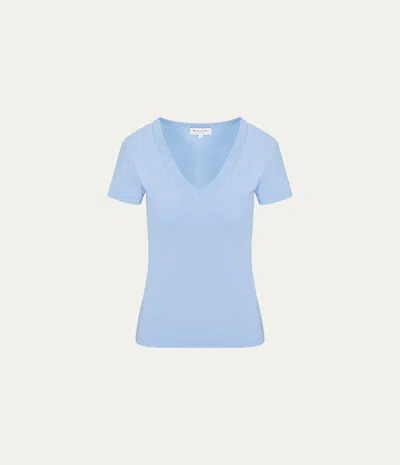 Michael Stars Nikki V-neck Tee In White