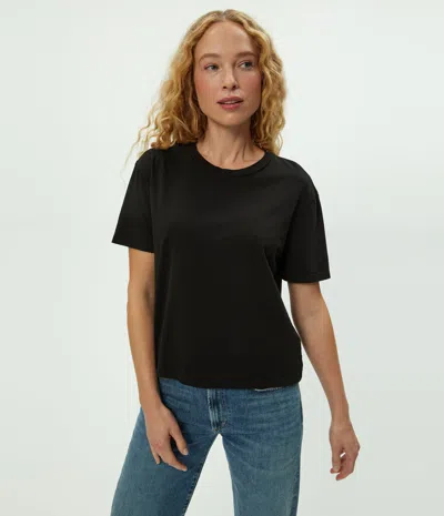 Michael Stars Nina Crewneck Tee In Black