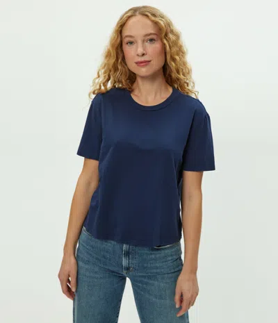 Michael Stars Nina Crewneck Tee In Blue