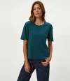 Michael Stars Nina Crewneck Tee In Green