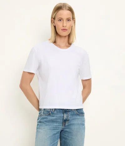 Michael Stars Nina Crewneck Tee In White