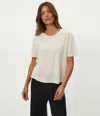Michael Stars Nina Crewneck Tee In White