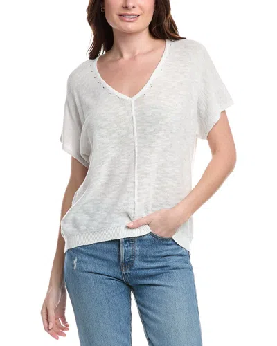 Michael Stars Nina Linen-blend Sweater In White