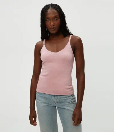 Michael Stars Nomi Metallic Sweater Camisole In Lychee