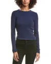 Michael Stars Legacy Supima Tee With Raw Edge In Blue