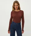 Michael Stars Nori Tee In Brown