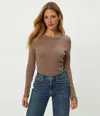 Michael Stars Nori Tee In Brown