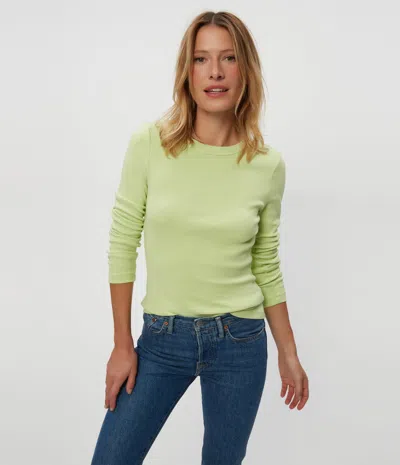 Michael Stars Juliet Long-sleeve Waffle-knit Tee In Dewdrop