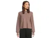 Michael Stars Norma Mock Neck Pullover In Brown