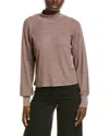 Michael Stars Norma Mock Neck Pullover In Brown
